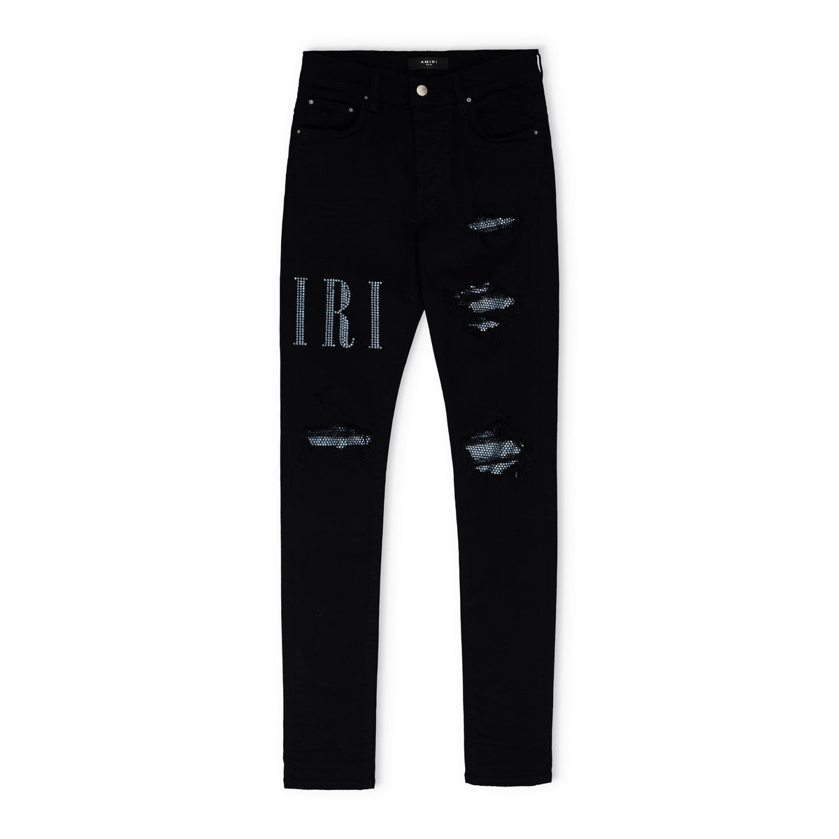 Black Crystal Core Logo Jeans