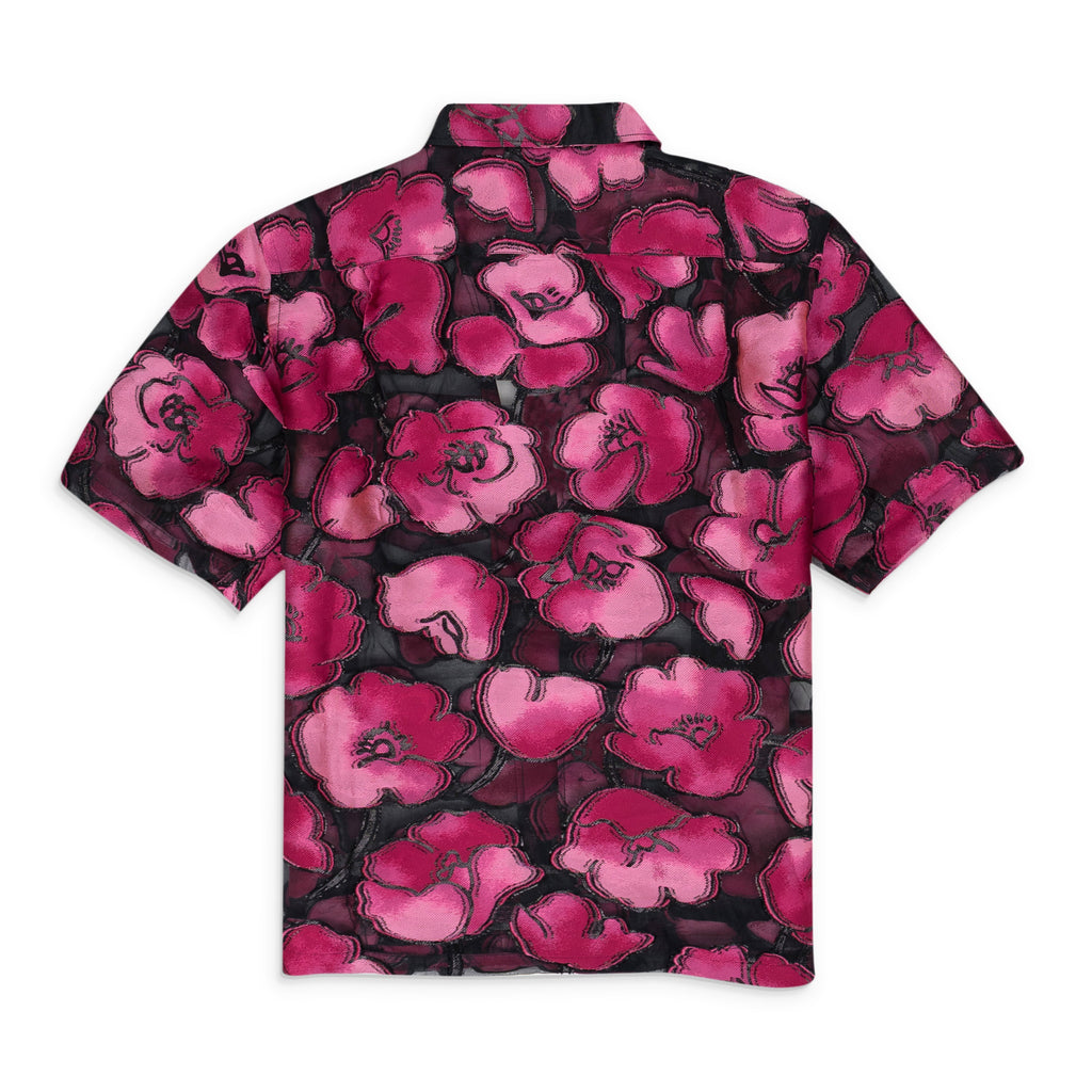 Pink Floral Camp Shirt