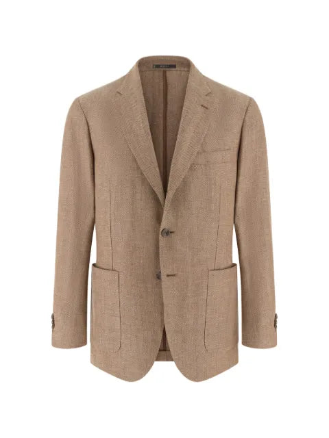 Boggi Milano Herringbone linen and wool jacket