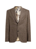 ETRO single-breasted wool-blend basketweave jacket