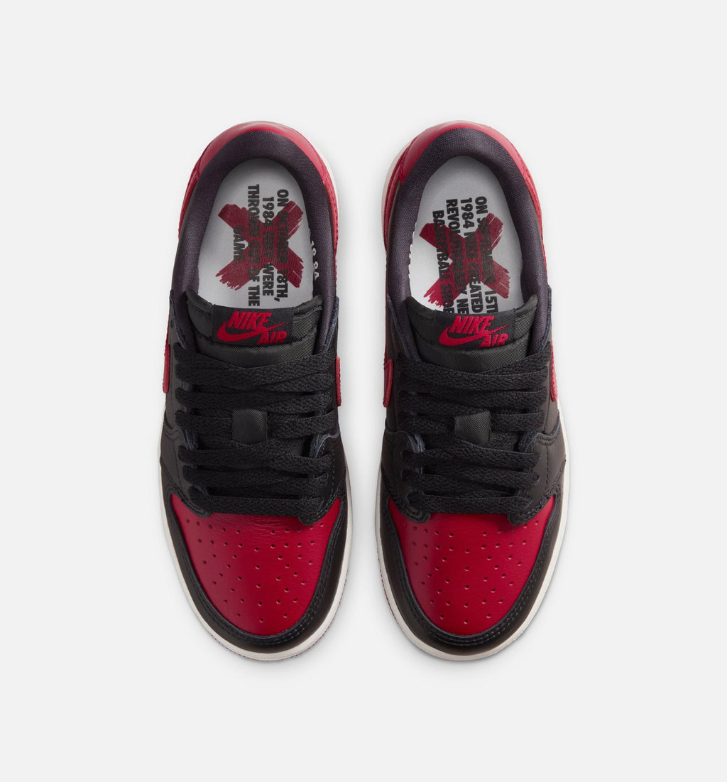 Air Jordan 1 Retro Low OG Grade School Lifestyle Shoe - Black/Varsity Red/Summit White