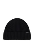 BOSS Ribbed-Knit Beanie Hat
