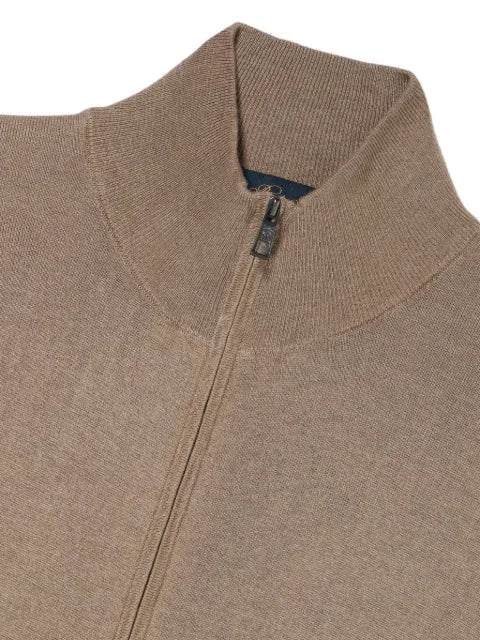 Brooks Brothers full-zip mock-neck cardigan