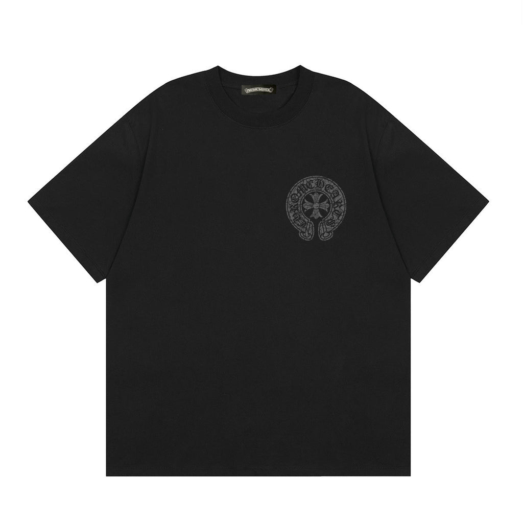 Chrome Hearts Multi‑Cross Horseshoe Graphic Oversized Tee Streetwear