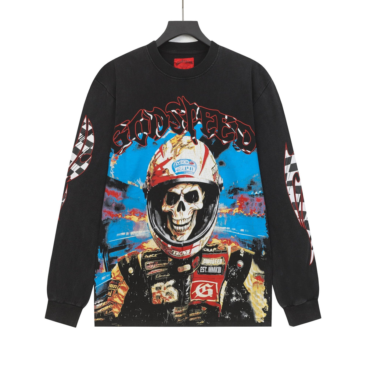 Godspeed Racing Skull Graphic Long-Sleeve T-Shirt