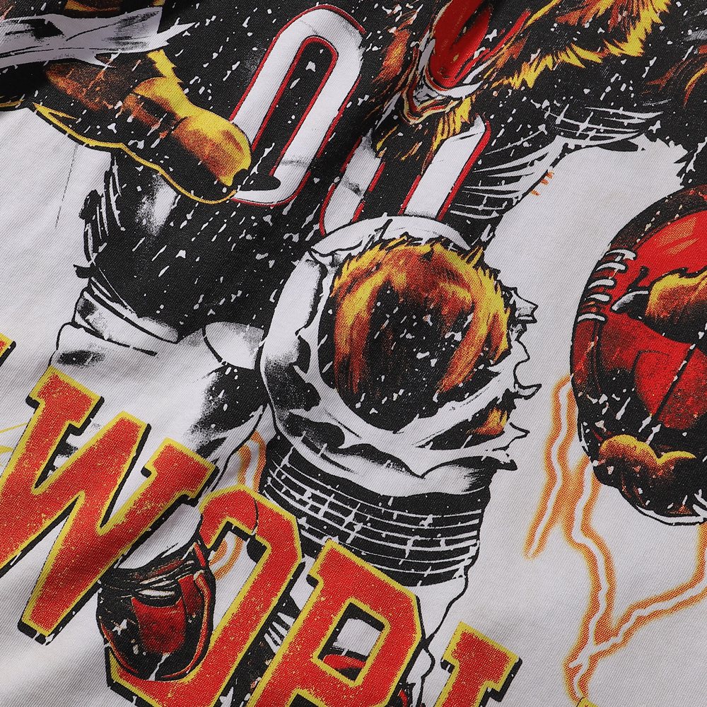 MAJESTIK Fearless 00 Football Bear Graphic T-Shirt