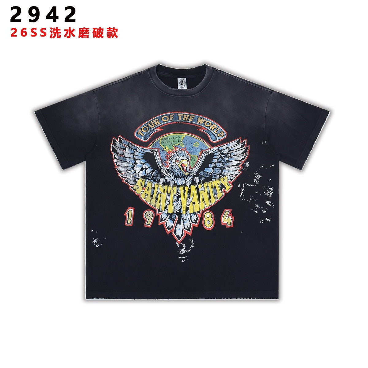 SAINT 1984 Tour Eagle Graphic T-Shirt