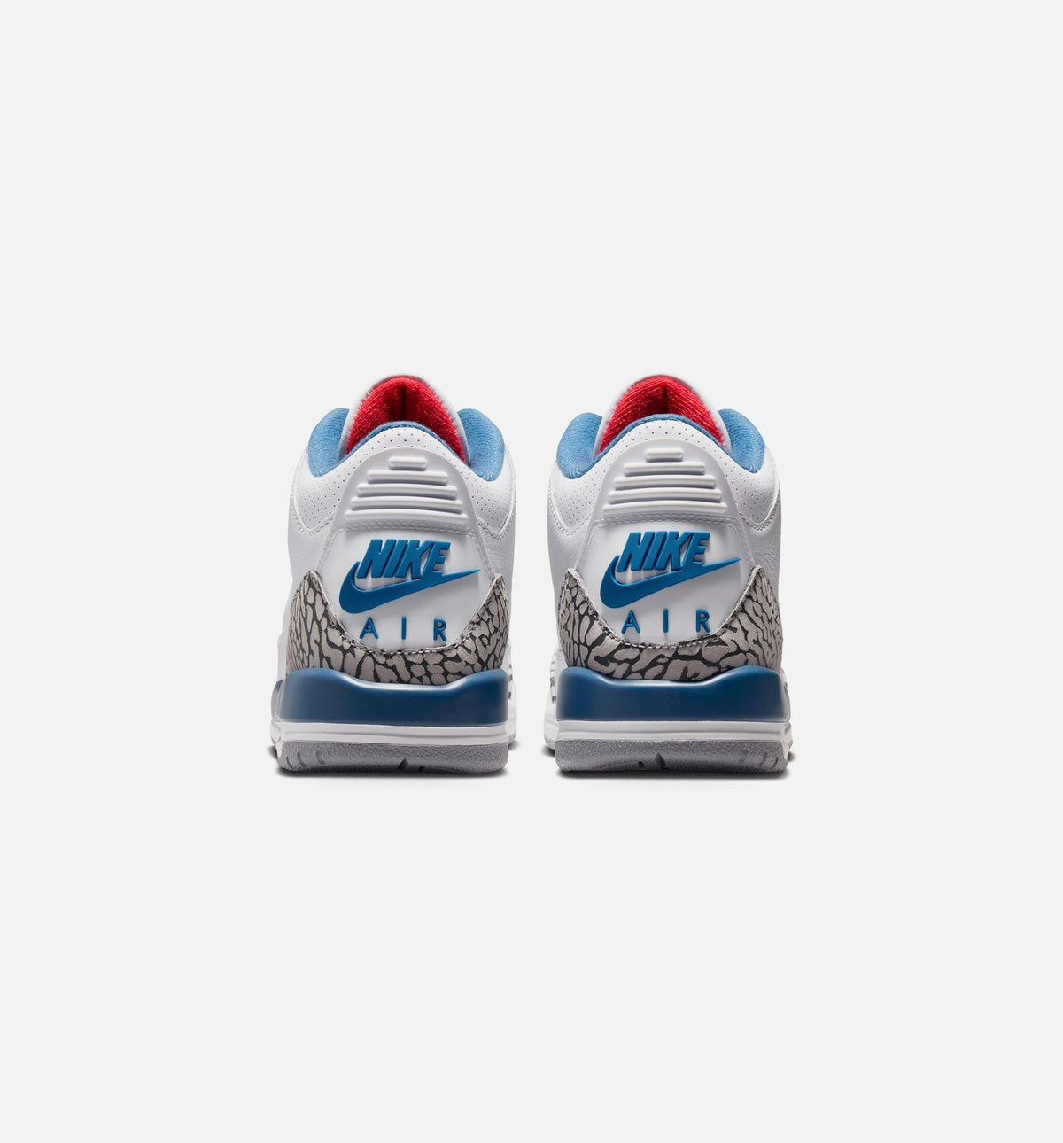 Air Jordan 3 Retro OG True Blue Grade School Lifestyle Shoes - White/Fire Red/True Blue