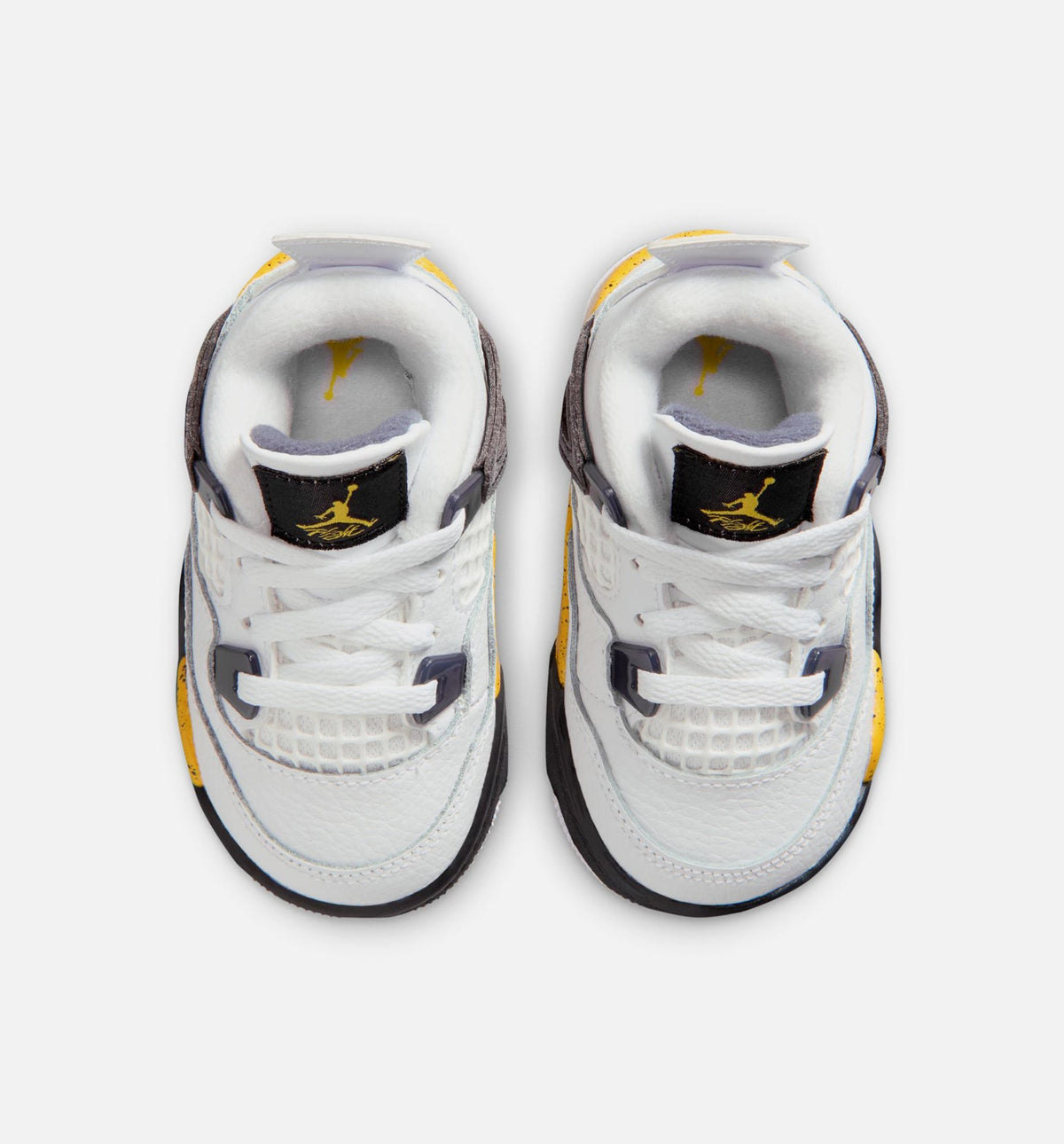 Air Jordan 4 Retro Rare Air Tour Yellow Infant Sneakers - White/Dark Blue Grey/Black/Tour Yellow