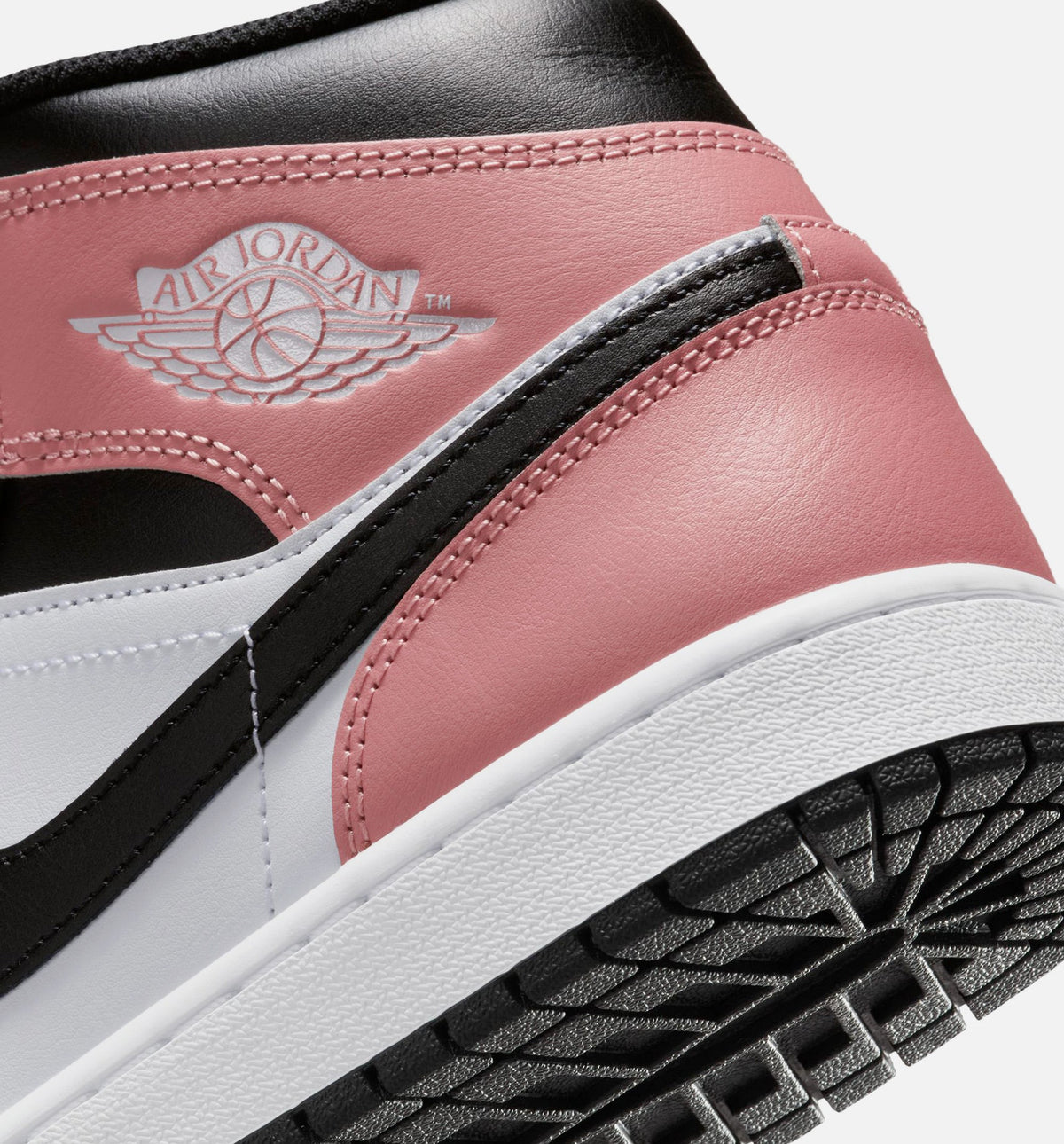 Air Jordan 1 Mid Men's Lifestyle Shoe - White/Rust Pink/Black