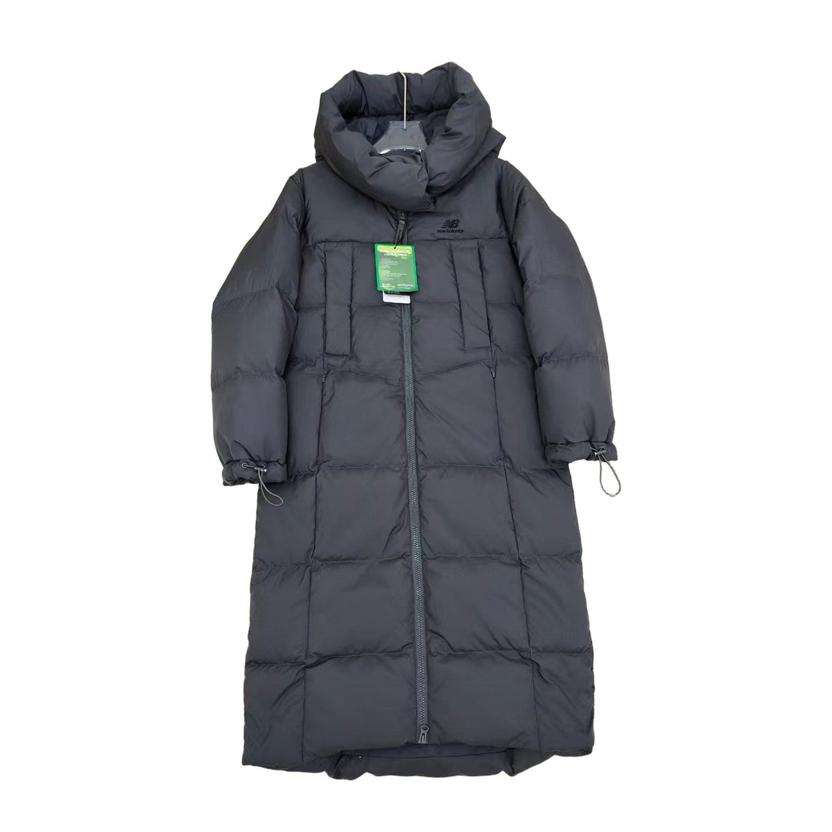 New Balance Hooded Long Puffer Coat | Black | Women's Winter Coat