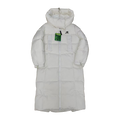 New Balance Hooded Long Puffer Coat | Off White | Premium Insulation