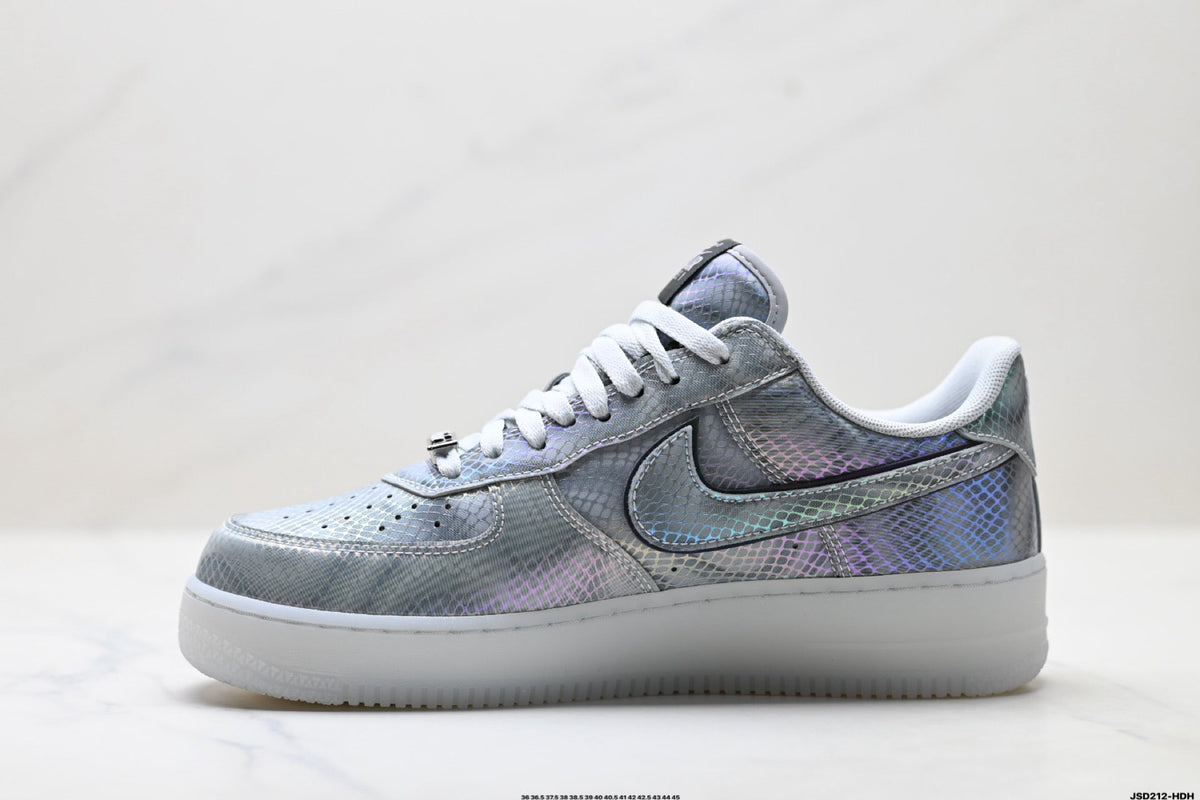 Nike Air Force 1 Low Silver Gray White Unisex Sneakers Style 15