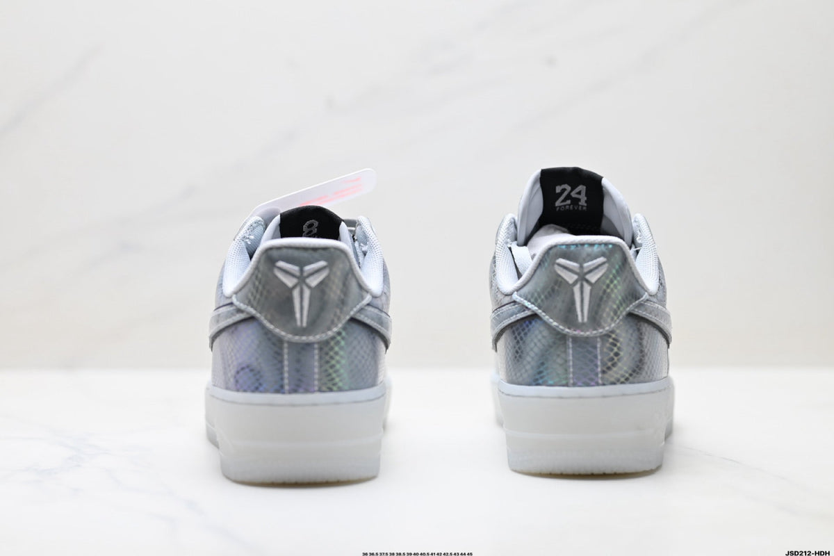 Nike Air Force 1 Low Silver Gray White Unisex Sneakers Style 15