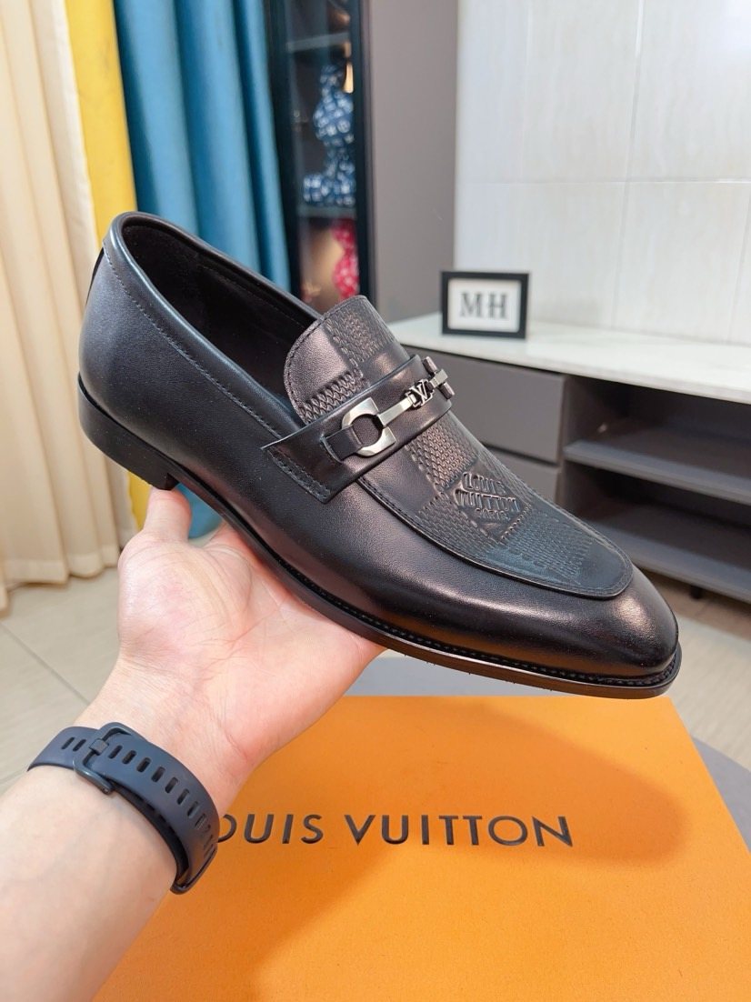 Louis Vuitton Dark Brown Buckle Loafers