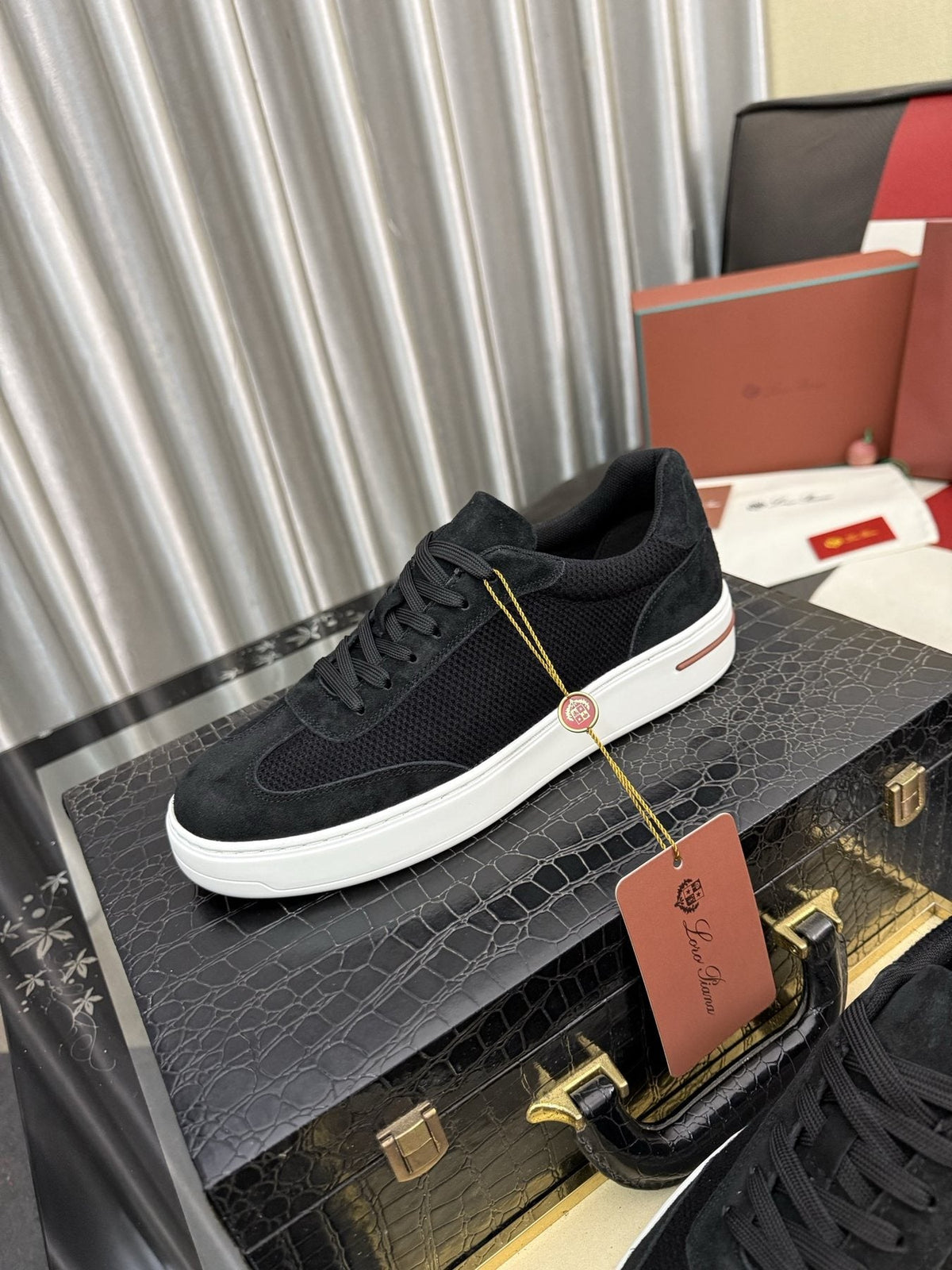 Textured Low-Top Sneakers