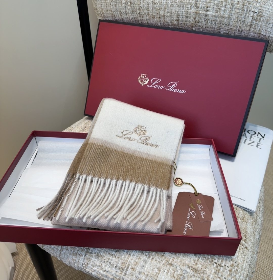 Loro Piana Plaid Fringe Scarf