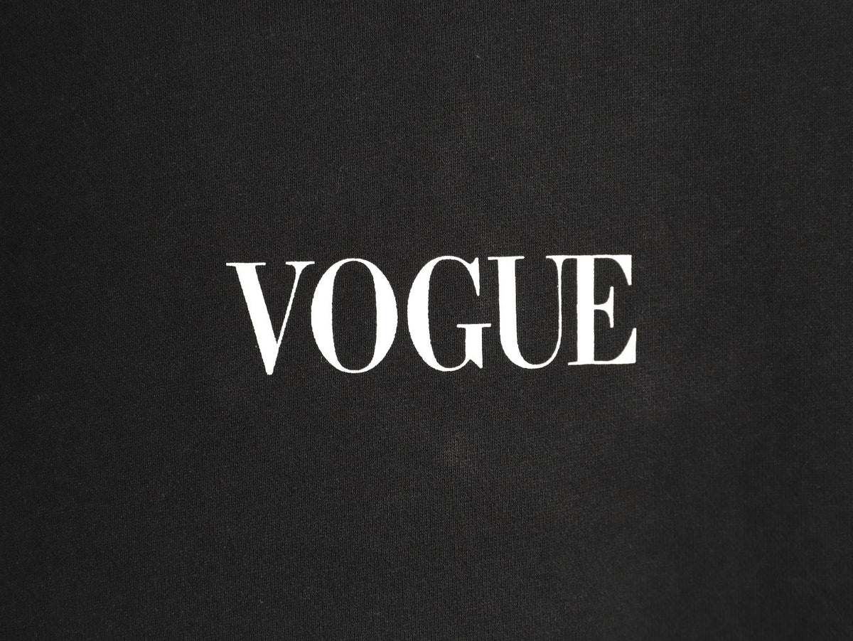 Balenciaga Vogue-Print Tower Graphic Hoodie - Black